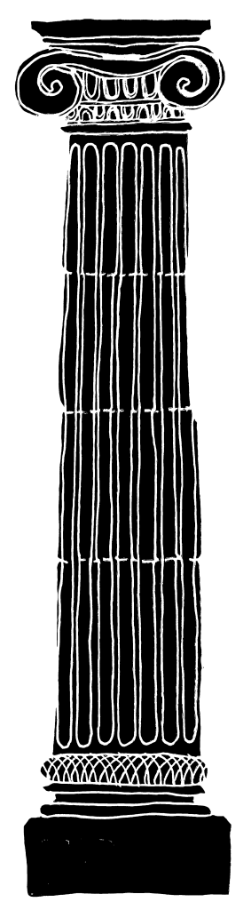 Illustration of ancient Greek column.