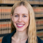 Photo of blonde woman smiling.