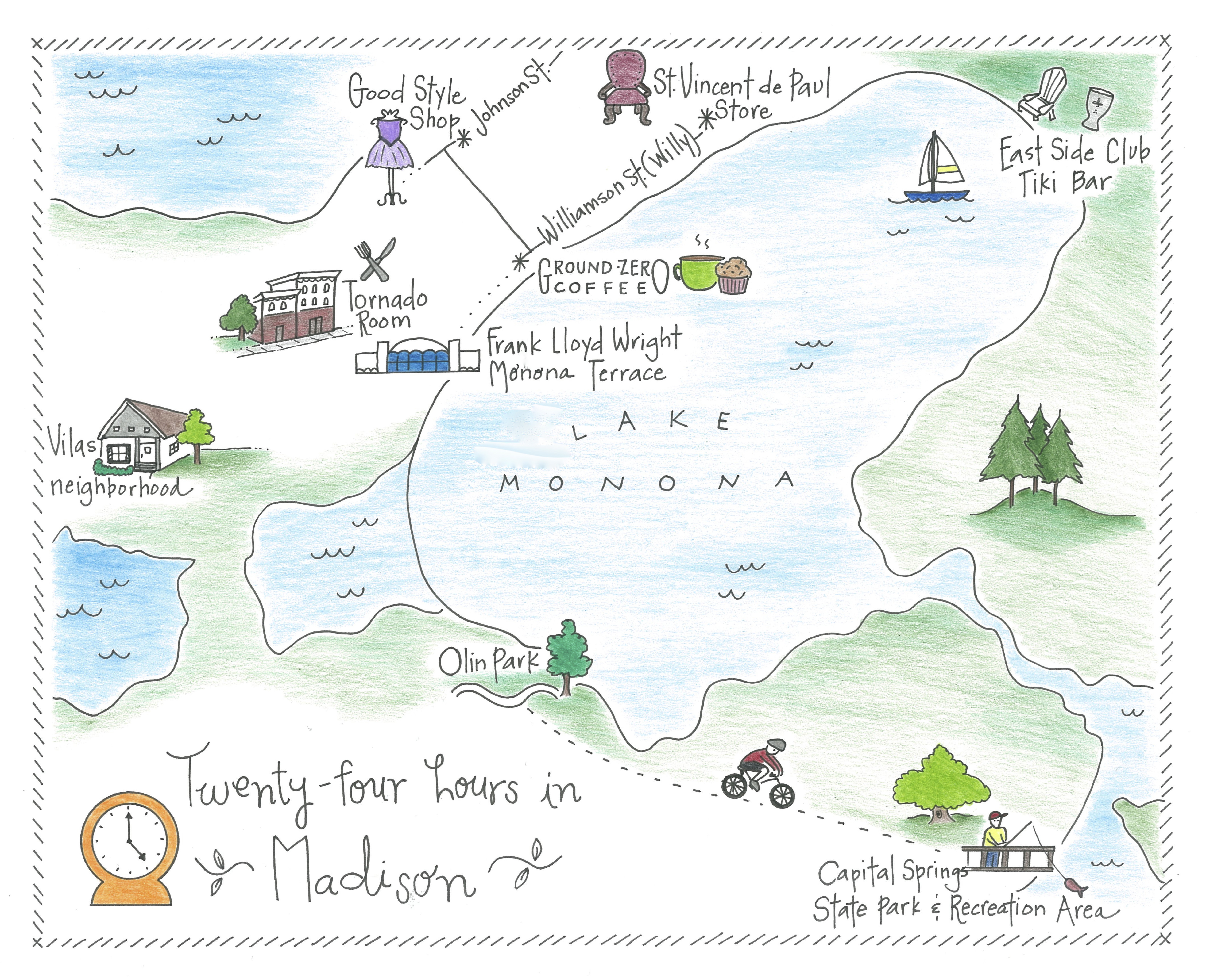Illustrated map of Madison