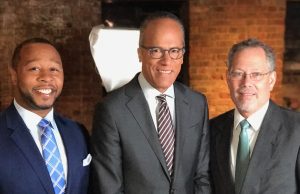 Jarrett Adams, Lester Holt, and Keith Findley