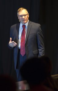 rick raemisch speaking at the 150th uw law talks