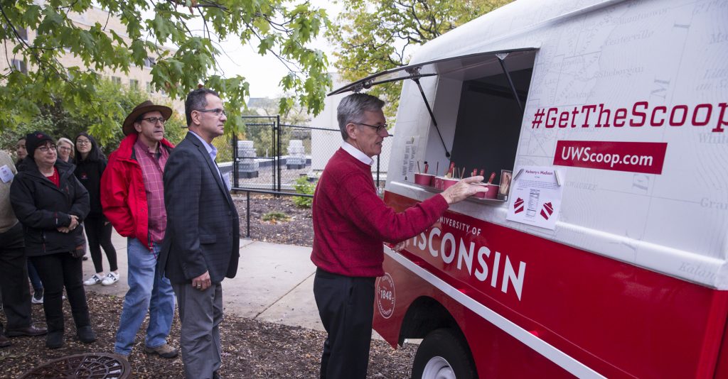 150th reunion, people getting ice cream