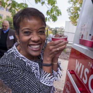 150th Celebration, holding ice cream