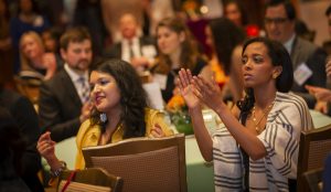 Audience applauding at the 50th Anniversary LEO Banquet