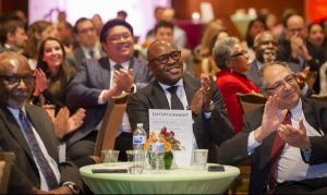audience applauding at 50th anniversary LEO Banquet