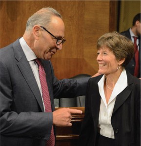US Senator Charles Schumer and Brenda Sannes