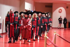 students processing in for UW Law School graduation, May 2019