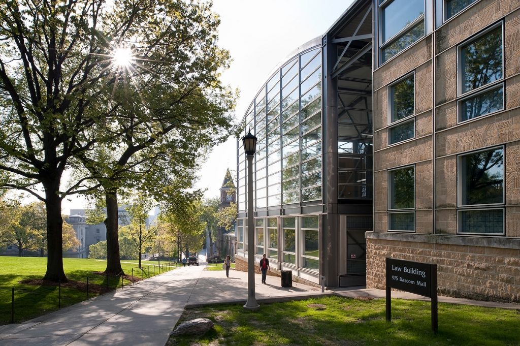 Photo of current Law School building exterior.