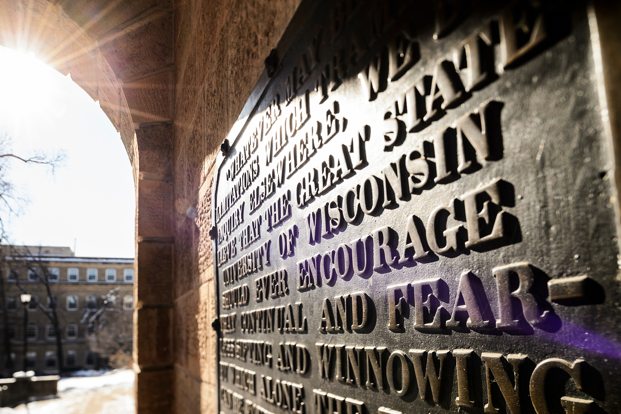 sifting and winnowing plaque on bascom