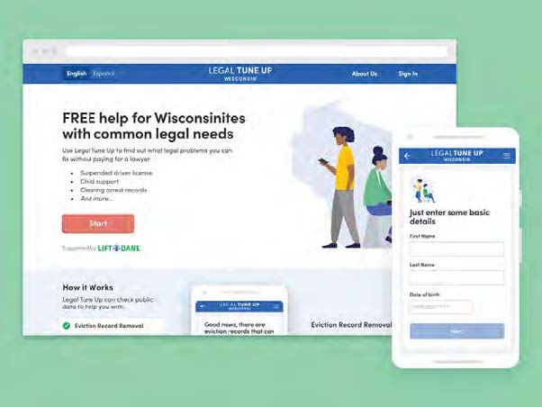 screenshot of LIFT Dane's web app