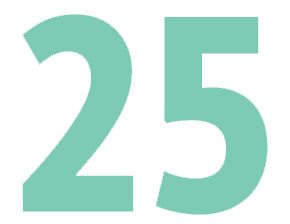 large 25 in green