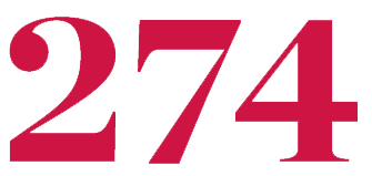 large 274 in red to represent class size