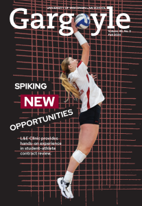 Gargoyle Volume 48.2 - Fall 2024 Issue cover featuring a young woman striking a volleyball while in mid-jump.
