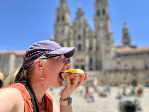 Sara Waters enjoys food in Spain.