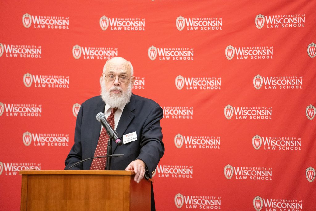 Peter speaking at the Hastie event.